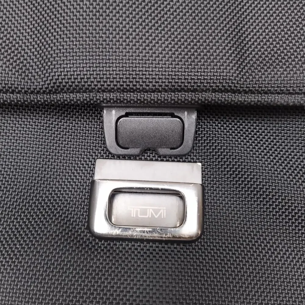Tumi FXT Ballistic Black Nylon Pushlock Briefcase Messenger Laptop Bag